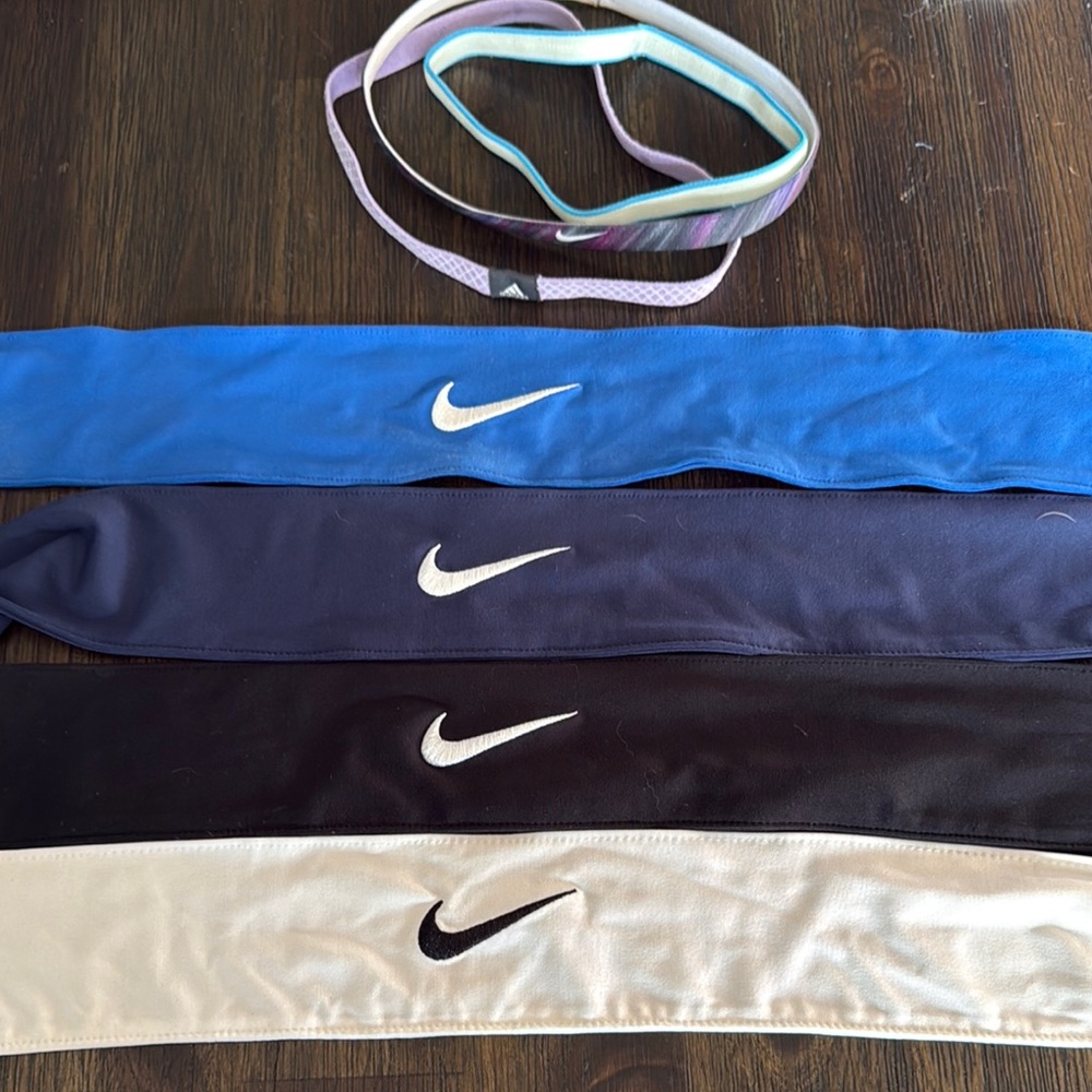 Nike Hair Accessories Set - Blue, Purple, Black, Cream